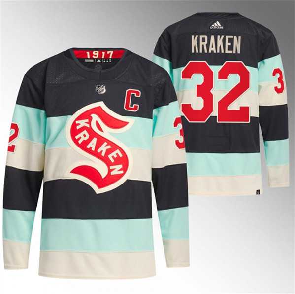 Men%27s Seattle Kraken #32 Kraken Deep Sea Blue 2024 Winter Classic Primegreen Stitched Jersey Dzhi